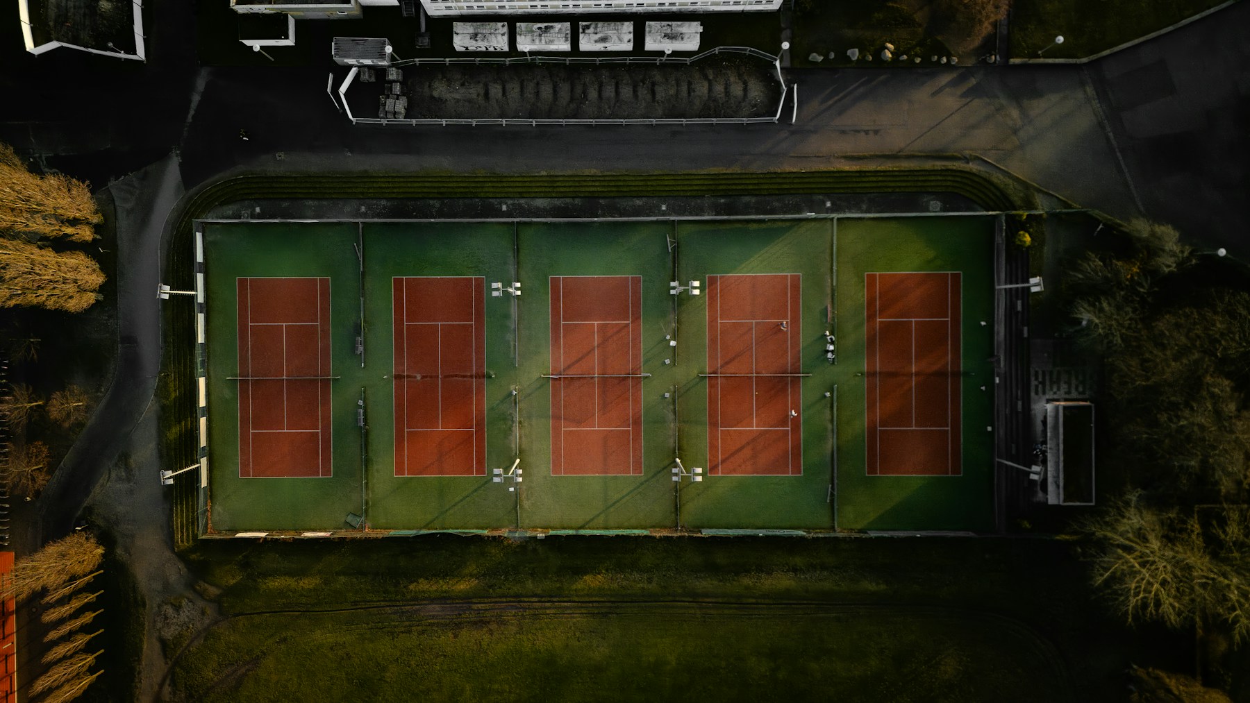 Vue aérienne des courts